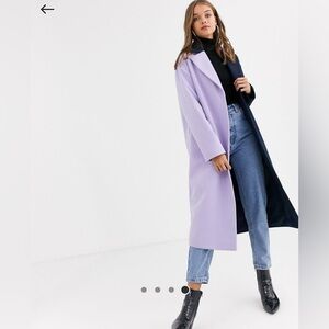 Asos Design maxi colour block coat